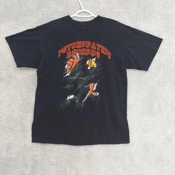 Vtg Insane Clown Posse ICP Psychopathic Records Tee Black Large Graphic T-shirt‎